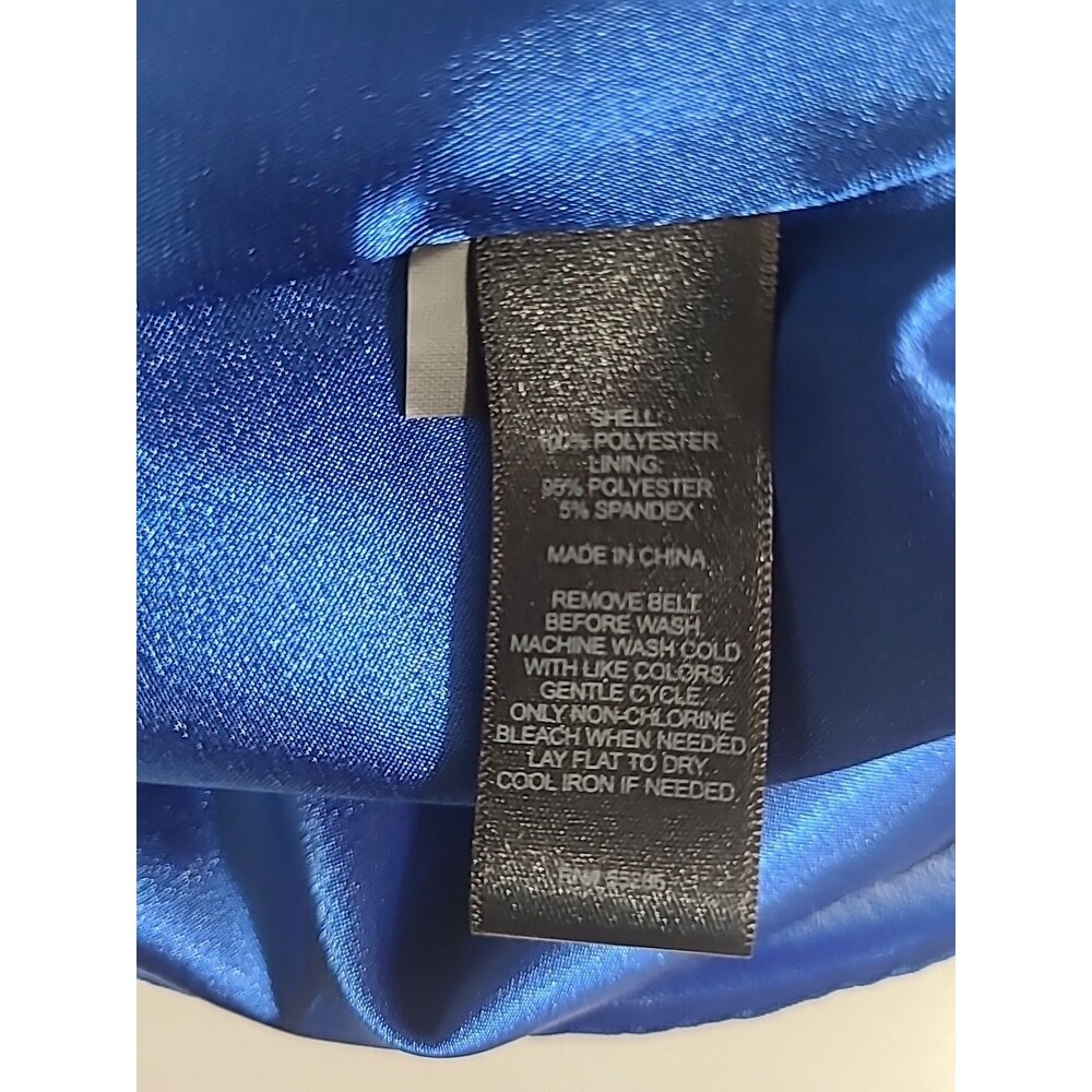 Express Royal Blue Strapless Belted Halter Dress Size XS - Picture 5 of 7